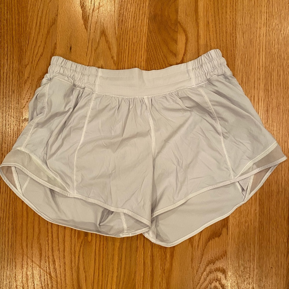 4” white lululemon shorts
